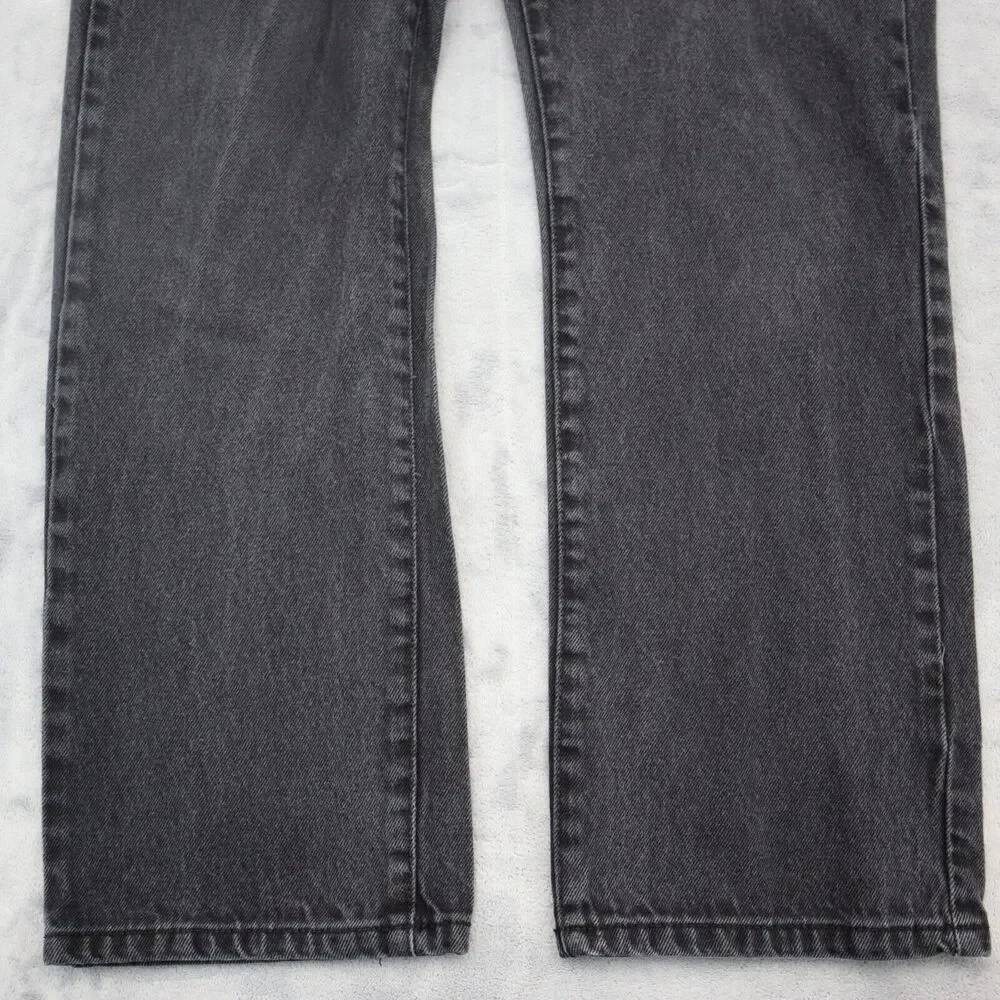 Nautica Pants Mens 34 Black Straight Mid Rise Cotton Pocket Charcoal Denim Jeans